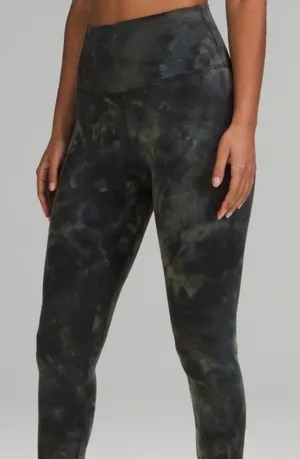 Lululemon Women's blue blue and green diamond dye align leggings - size 14 thumbnail 1