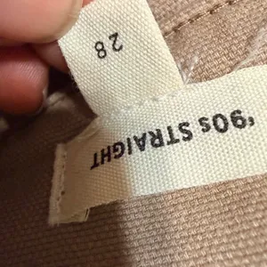 Madewell 90s Straight High Rise Patch Pocket Utility Pants Tan Khaki Size‎ 28 thumbnail 7