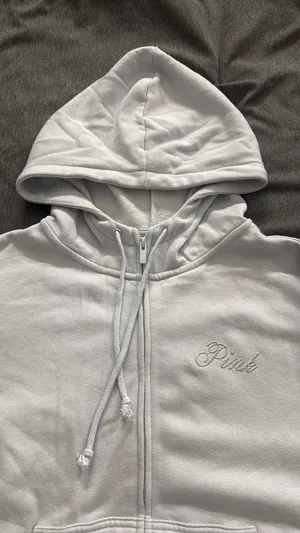 PINK Zip-Up Victoria's Secret Hoodie Light Blue thumbnail 3