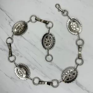 Western Concho Silver Tone Chain Link Belt Extra Small/Small (XS/S) ✨ thumbnail 2