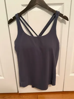 Halara UltraSculpt Round Neck Crisscross Back Running Tank Tops DD-F Cups thumbnail 3
