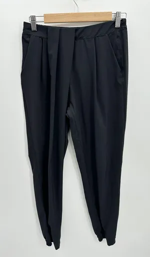Lululemon Joggers Women 6 Black‎ Active Casual Pants Career Pleated Travel Work thumbnail 1