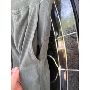 Lululemon Beyond the Studio Jogger Sage Green Pinstripe Ruched Pants Womens SZ 6 thumbnail 4