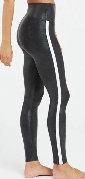 SPANX Faux Leather Side Stripe Leggings thumbnail 1
