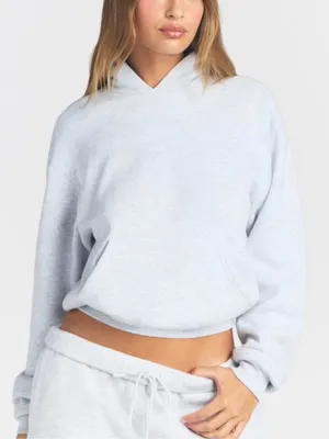 Skims Cotton Fleece Classic Hoodie Light heather grey size small thumbnail 1