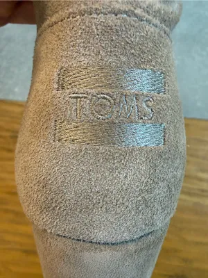 TOMS Desert Wedge Taupe Suede Lace-Up Bootie Size 11 thumbnail 9