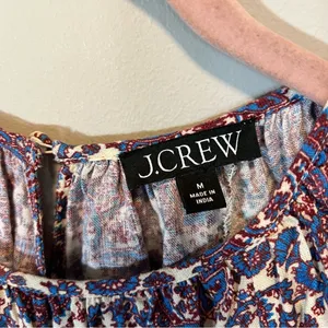 J. Crew Palermo Smocked Waist Mini Dress‎ in Floral Bouquet Linen Medium thumbnail 5