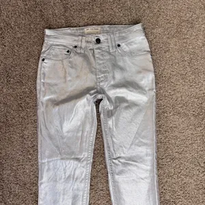 We The Free Oracle Metallic Low-Rise Slim Straight Jeans Women 27 Silver thumbnail 10