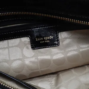 Kate Spade Handbag Womens Large Patent Leather Black Cutout Handle Excellent thumbnail 8
