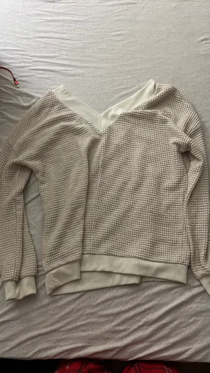Cream v neck sweater adreamly Tan Size M thumbnail 2