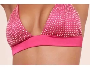 For Love & Lemons Hot Pink Satin Studded Bralette – Size S thumbnail 2