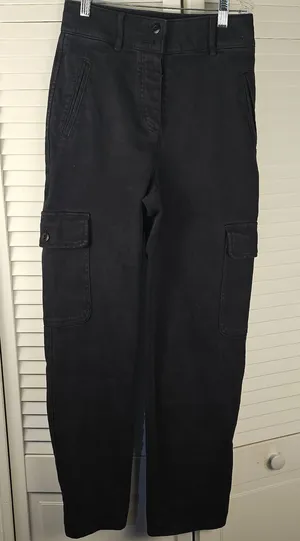 Wilfred Free Aritzia Womens Black Modern Cargo Pants‎ 0 thumbnail 1