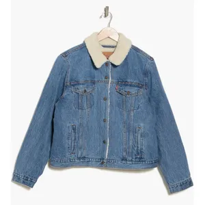 Levi's Womens Stellar Sherpa Trucker Denim Jean Jacket Size XS NEW $108 Classic thumbnail 3