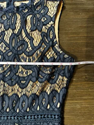 Lulu's Lovely Dusty Blue Lace Midi Dress with Nude Lining thumbnail 8