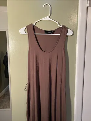 Cynthia Rowley Women’s Size Large Sleeveless Scoop Neck Maxi Dress Light Brown thumbnail 2
