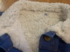 Sherpa Lined Denim Jacket Size S Blue thumbnail 11