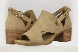 Koolaburra by UGG NWOT Ortholite Suede Taupe Heeled Kaiah‎ Sandals Size 9 thumbnail 1