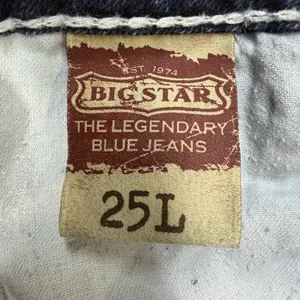 Big Star Jeans Womens 25 Nina Blue Y2K Western Thick Stitch Low Rise Straight thumbnail 4