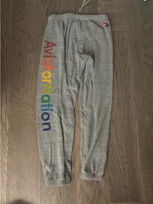 Grey Aviator Nation Sweatpants thumbnail 3