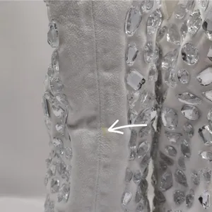 Lauren Lorraine Hana Rhinestone Cowboy Boots White Western Glam Size 10 Cowgirl thumbnail 12