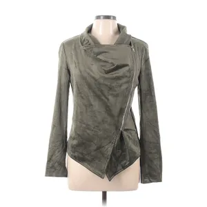 Lulus Wild at Heart Olive Green Vegan Suede Moto Jacket S NWT thumbnail 4