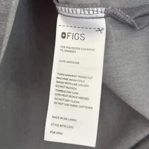 Figs Catarina One Pocket Scrub Top Graphite Grey Women’s Size Medium Nurse thumbnail 7