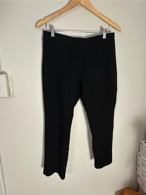 Quince Ultra-Stretch Ponte Straight Leg Pants black large thumbnail 2