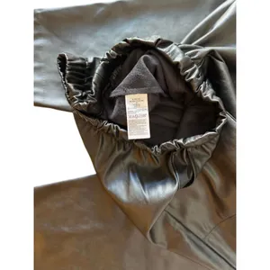 GAP Petite Faux Leather Cargo Pants Black M Petite Utility Straight Leg thumbnail 7