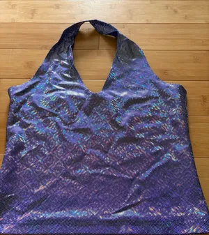 Vintage disco halter top Purple Size L thumbnail 1