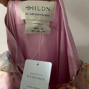 Anthropologie BHLDN Kendall High-Neck Scarf Floral Organza Maxi Dress NWT Size S thumbnail 7