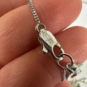 Christian Dior Letter “D” Y-Drop Silver Tone Rhinestone Pendant Necklace thumbnail 11