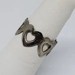 Silver Tone Heart Ring  thumbnail 3