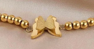 18K Gold Plated Butterfly Charm Bracelet for Women thumbnail 2