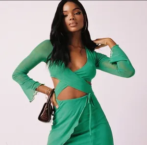 Tiger Mist Sunnie Green Cutout Dress Size‎ Small thumbnail 1