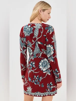 Farm Rio Red Tropical Landing Wrap Mini Dress thumbnail 7