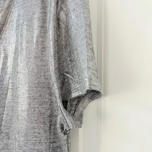 WHBM Silver V-Neck Women's Top Small thumbnail 2
