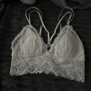 Aerie white lace padded bralette thumbnail 1