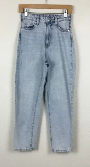 Denim Vintage Women’s Jeans Size 2 Light Blue Washed Cotton High Waisted thumbnail 1