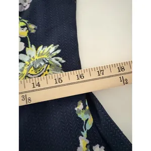 Free People Lost in You Navy Floral Midi Dress Hi Low Size M Western Romantic thumbnail 10