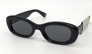 AIRE Calisto Sunglasses OS Black Oval Retro Y2K Minimalist Edgy Cyber Mob Wife‎ thumbnail 1