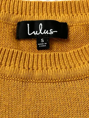 Lulus Mustard Yellow Knit Sweater thumbnail 4