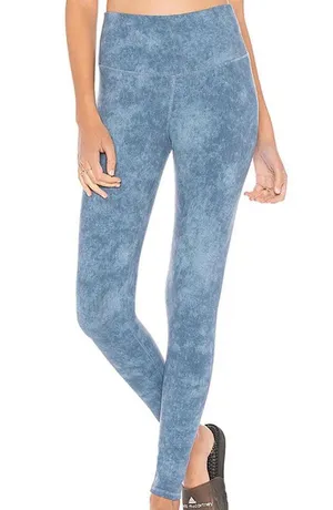 Alo Tie Dye Blue High-Waisted Leggings M thumbnail 1