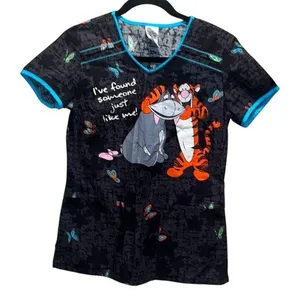 Disney Winnie the Pooh Tigger Scrubs Uniform Medical Top Size XS thumbnail 1
