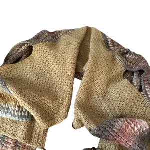 Handmade Crochet Poncho Shawl Wrap Multicolor Tassel Open Sleeve Boho‎ OS thumbnail 5