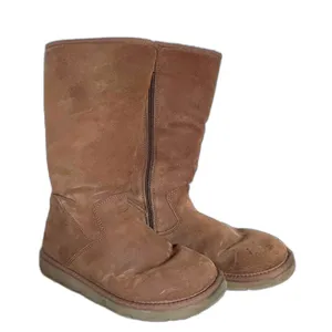 Ugg Chestnut Brown Zip-Up Tall Sheepskin Shearling Boots, Size 7 thumbnail 1