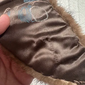 Vintage Brown Fur Stole Shawl Wrap Scarf Satin Lined Formal thumbnail 11