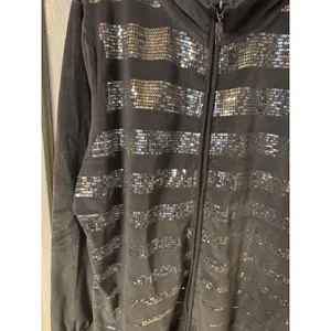 Midnight Velvet Women's Size 2X Gray Silver Embellishes Zip Up 2 pc‎ Track Suit thumbnail 4