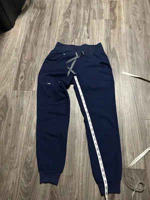 Figs Navy Jogger Scrub Pants with Gray Drawstring thumbnail 7
