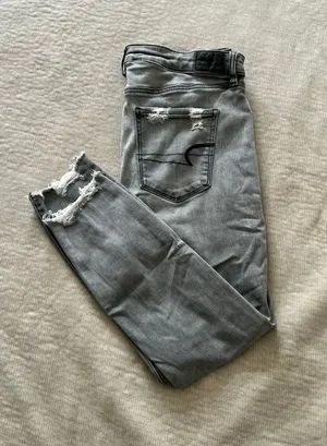 American Eagle Next Level Stretch Jeggings High-Rise Grey thumbnail 1