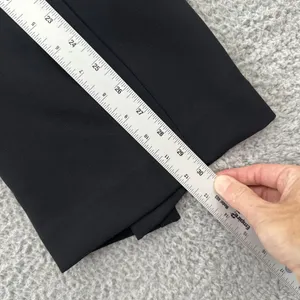 Loft The Peyton Trouser Pants Crepe Black Wide Leg Preppy Women's 8 x 30 thumbnail 10
